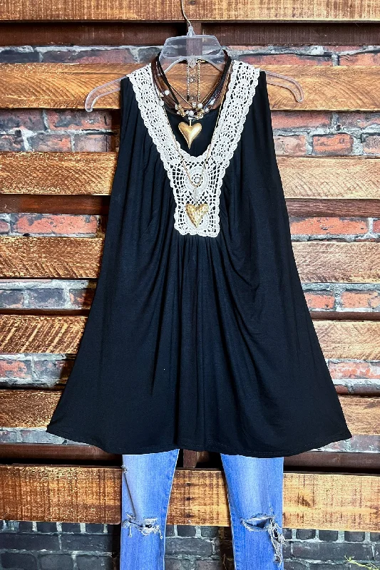 In Your Dreams Embellished Top in Black