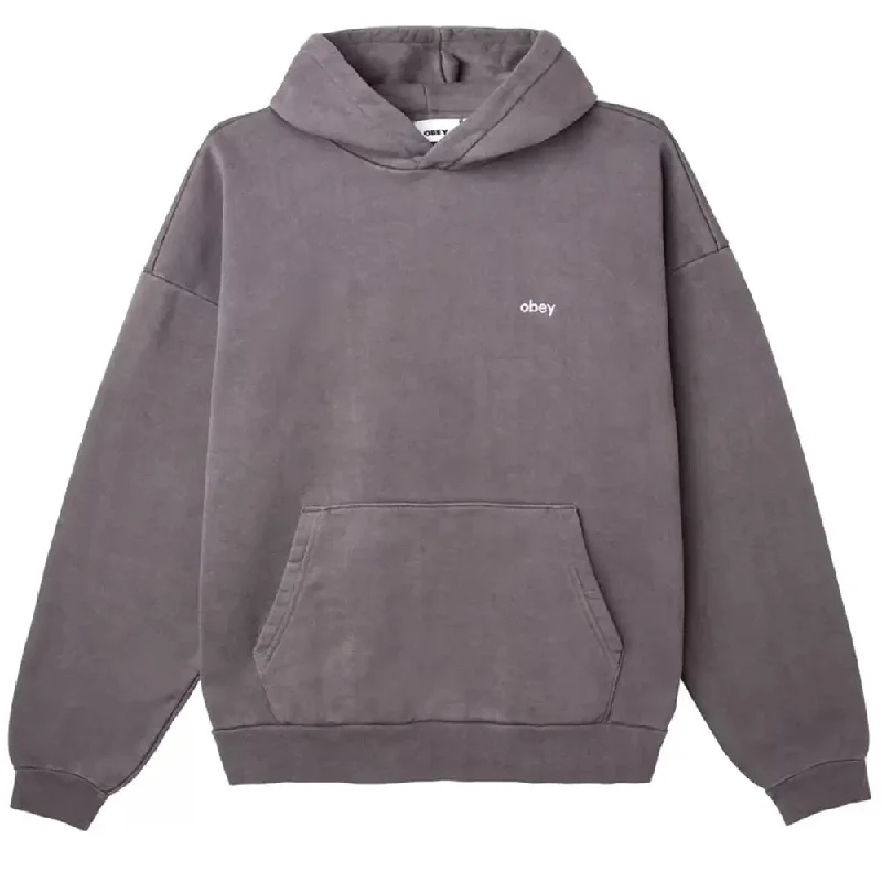 Men's Hoodies with Hidden Pockets for PhonesObey Lowercase Pigment Hoodie Digital Black Men's Hoodies with Hidden Pockets for PhonesObey Lowercase Pigment Hoodie Digital Black