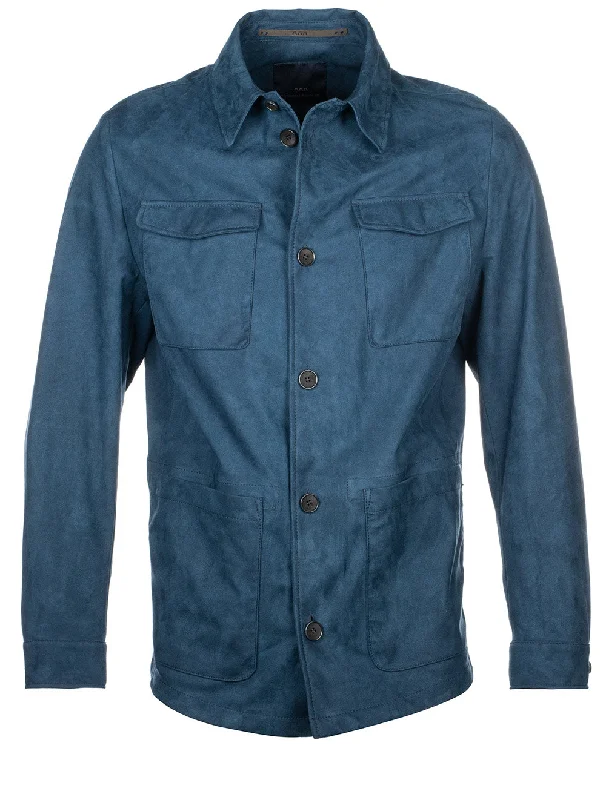 Men's Casual Friday Shirts for Relaxed Office DaysTate Skintex Overshirt Blue