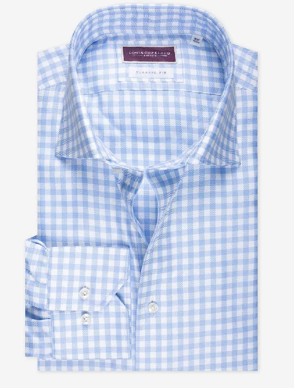 Men's Skinny-Fit Shirts for a Trendy LookClassic Gingham Check Shirt Light Blue