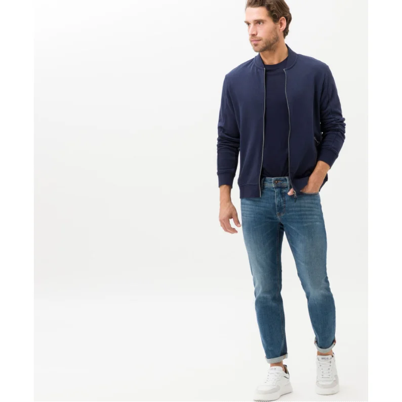 Oversized Men's JeansBrax Slim Chris Fit Hi-Flex Stretch Jeans Blue Indigo Used 81-6628 Oversized Men's JeansBrax Slim Chris Fit Hi-Flex Stretch Jeans Blue Indigo Used 81-6628