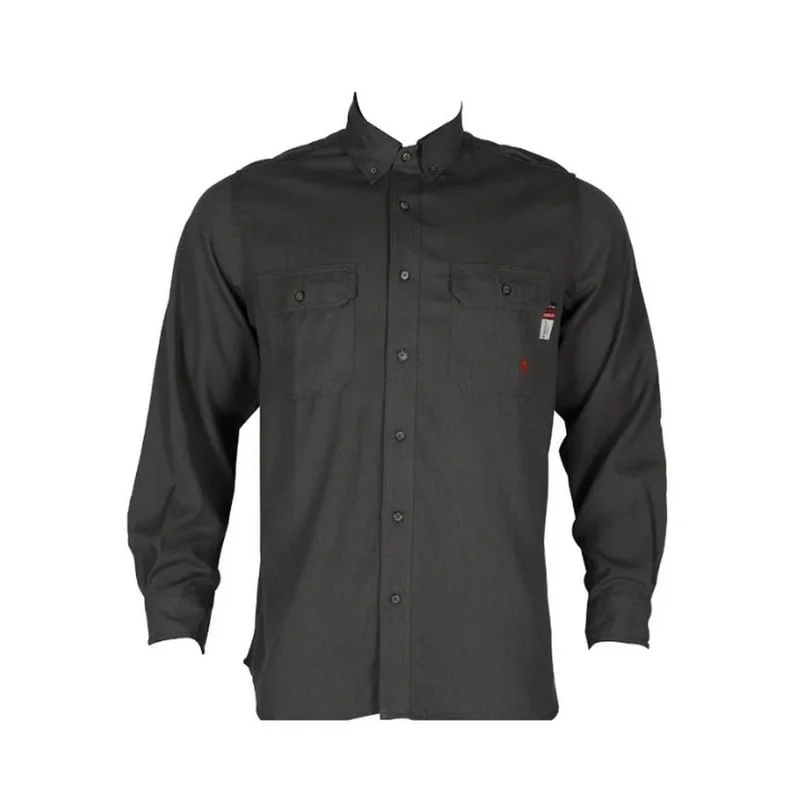 Men's Affordable Shirts for Budget-Friendly StyleForge FR Work Shirt Mens Westex DH Air L/S Charcoal Gray MFRDHAS-03