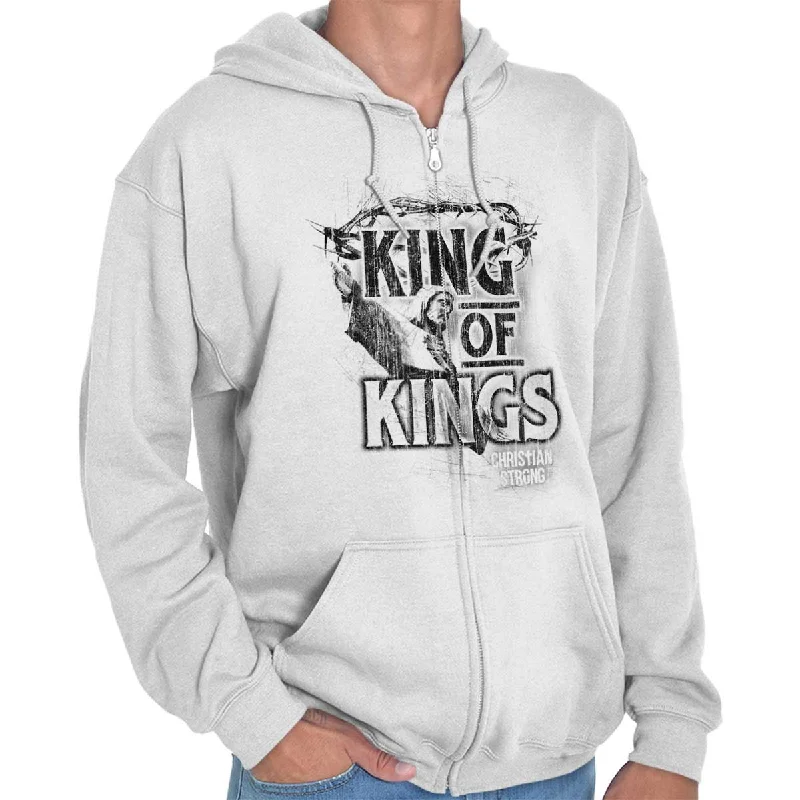 Men's Hoodies with Hidden PocketsKing of Kings Zip Hoodie