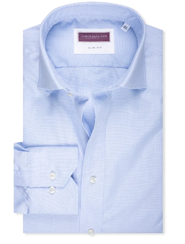 Men's Machine-Washable Shirts for ConvenienceSlim Fit T.Mason Plain Slim Fit Shirt Blue