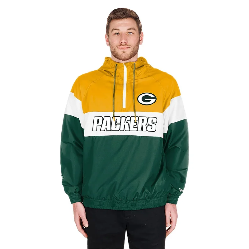 Men's Hoodies with Reinforced StitchingGreen Bay Packers NFL 3rd Down Dark Green 1/4 Zip Hoodie