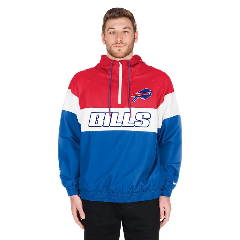 Men's Hoodies with Extra-Long SleevesBuffalo Bills NFL 3rd Down Blue 1/4 Zip Hoodie