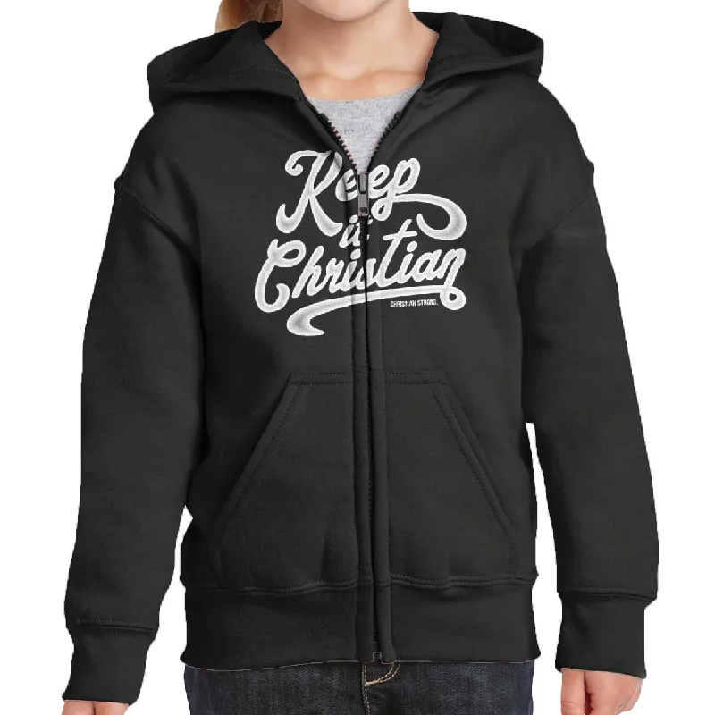 Men's Hoodies with Contrast StitchingKeeping It Christian Youth Zip Hoodie