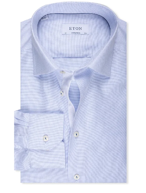 Men's Neutral-Tone Shirts for Versatile StylingBlue Oxford Formal Contemporary Shirt