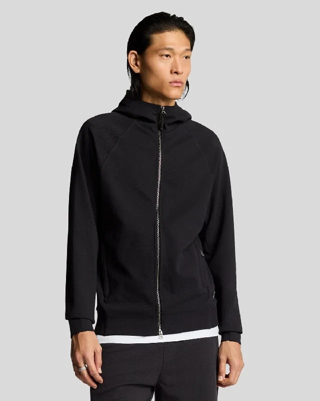 Men's Hoodies with Vintage StyleDiagonal Interlock Zip Through Hoodie