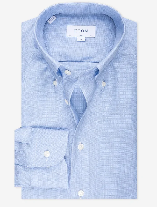 Men's Color-Blocking Shirts for a Statement LookBlue Buttondown Oxford Slim Shirt
