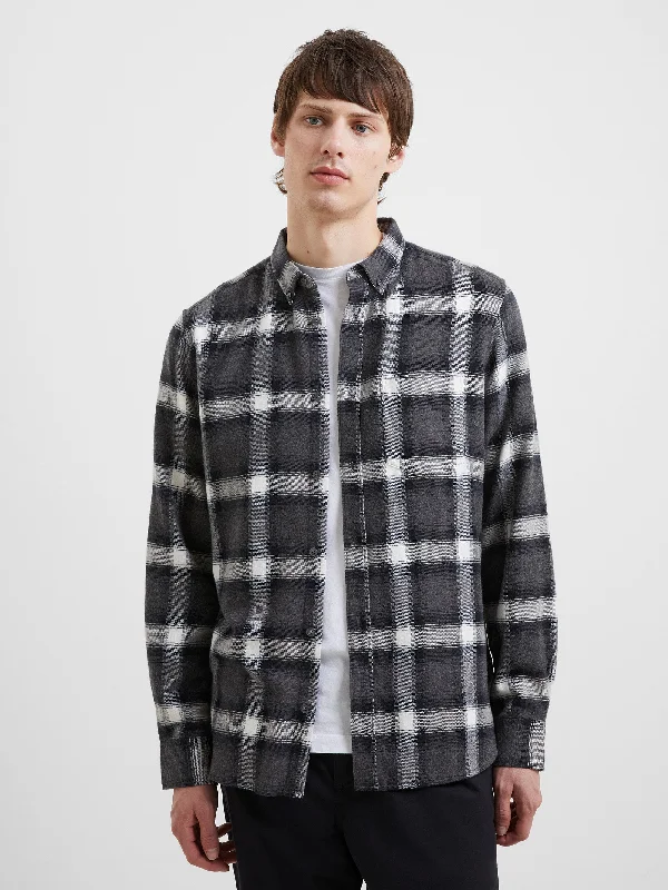 Men's Pattern Mixing Shirts for Creative StyleChecked Flannel Shirt