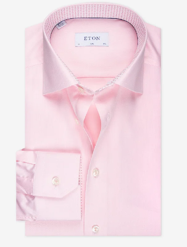 Men's Muscle Fit T-Shirts for a Body-Hugging FitSlim Plain With lnlay Shirt Pink