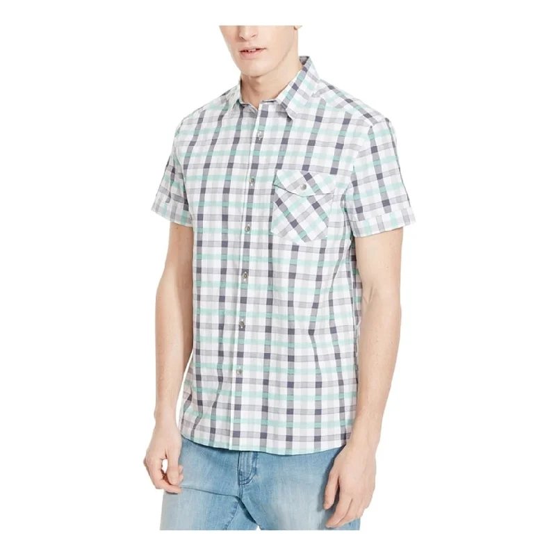 Men's V-Neck T-Shirts for a Flattering ShapeKenneth Cole Mens Gregory Plaid Button Up Shirt, Green, XX-Large Men's V-Neck T-Shirts for a Flattering ShapeKenneth Cole Mens Gregory Plaid Button Up Shirt, Green, XX-Large