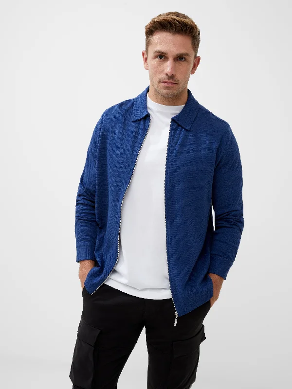Men's Tab-Collar Shirts for a Crisp LookPopcorn Zip-Through Shirt
