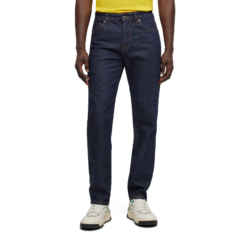 Dark Wash Men's JeansBoss ReMaine Regular Fit Jeans - BC-C Rinse Dark Blue