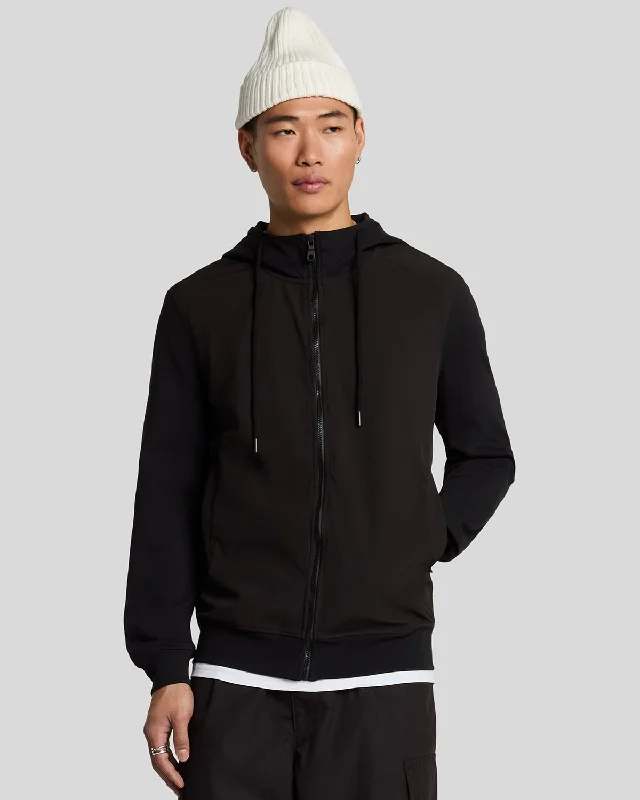 Men's Hoodies with Quick-Dry FabricSoftshell Hybrid Zip Through Hoodie