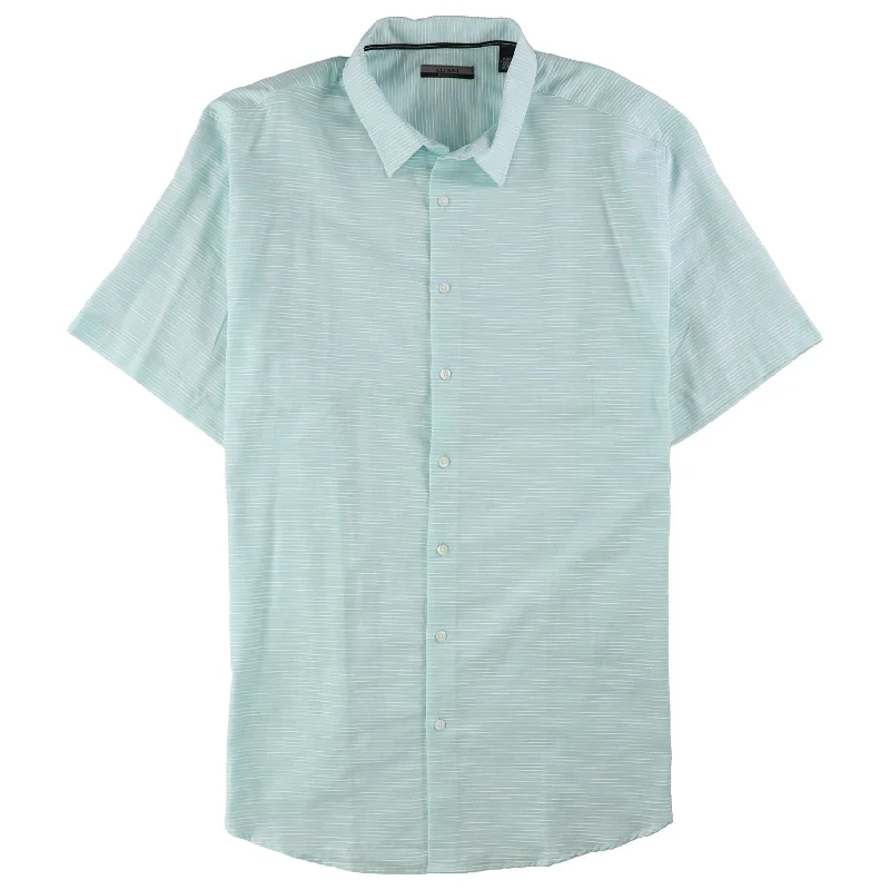 Men's Crew Neck T-Shirts for Everyday WearAlfani Mens Slim-Fit Striped Button Up Shirt