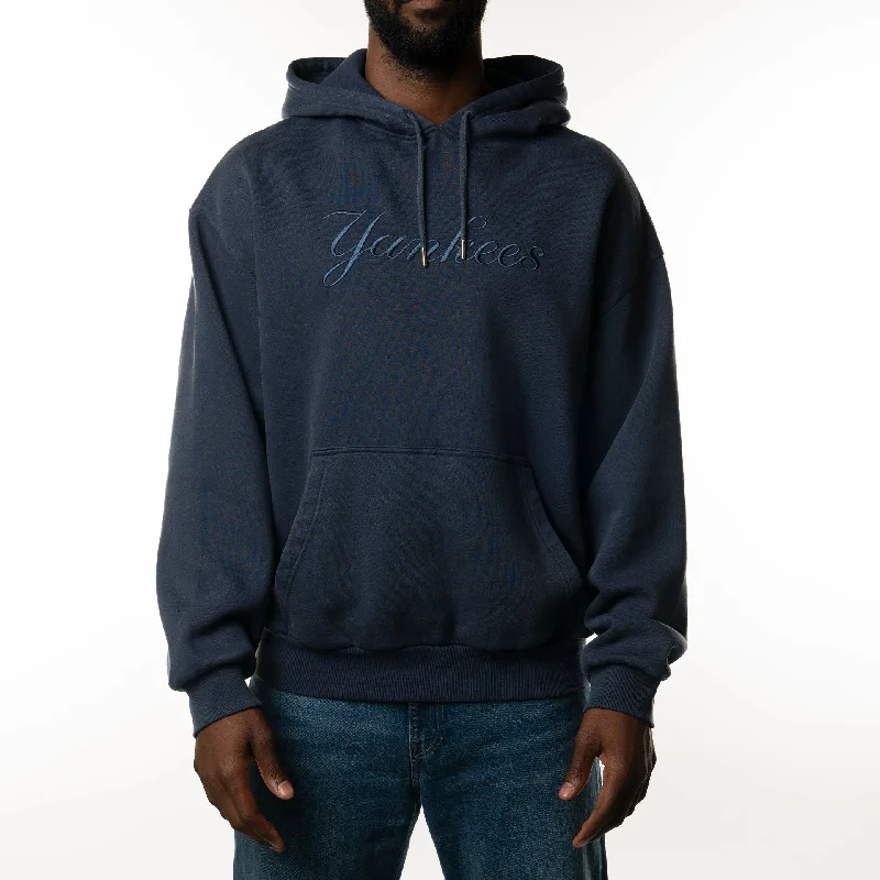 Practical Men's Water-Resistant HoodiesNew York Yankees New Era Australia Dark Blue Oversized Pullover Hoodie