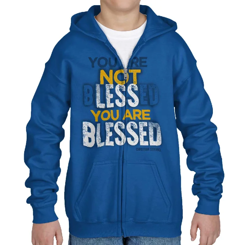 Men's Hoodies for Casual WearNot Less Blessed Youth Zip Hoodie