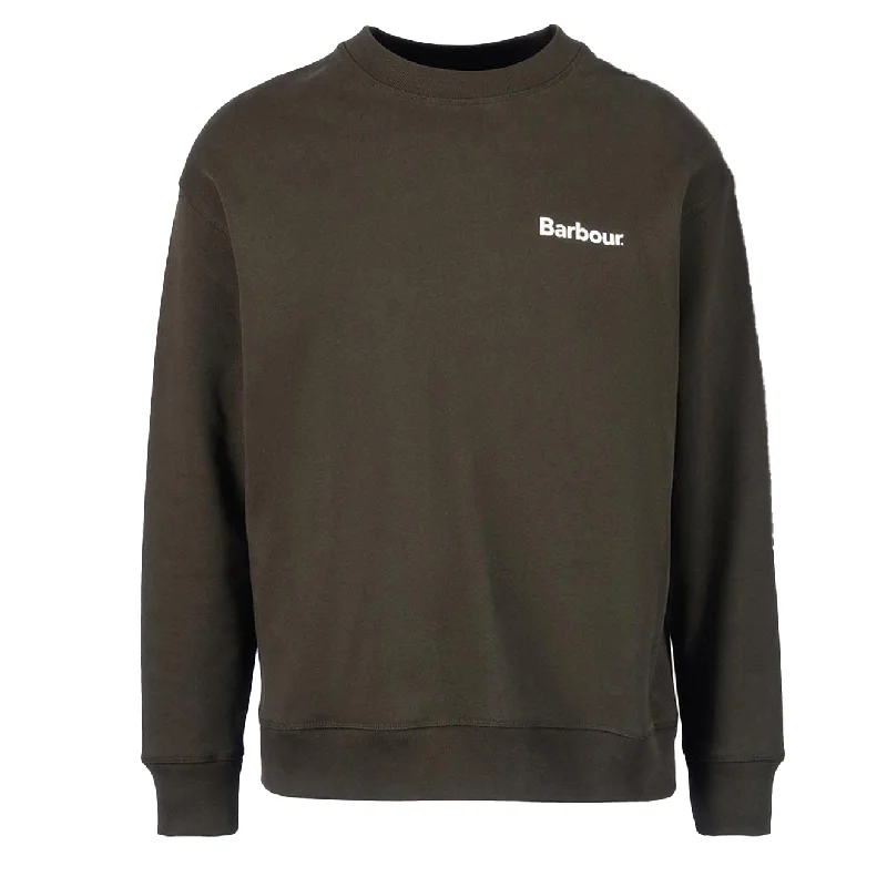 Men's Hoodies with LogoBarbour Brushed Nicholas OS Crew Neck Sweatshirt Sage