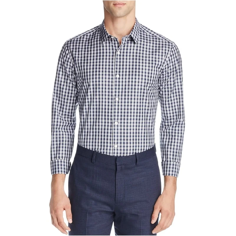 Men's Color-Blocking Shirts for a Statement LookTheory Mens Garber Check Button Up Shirt, Red, XX-Large
