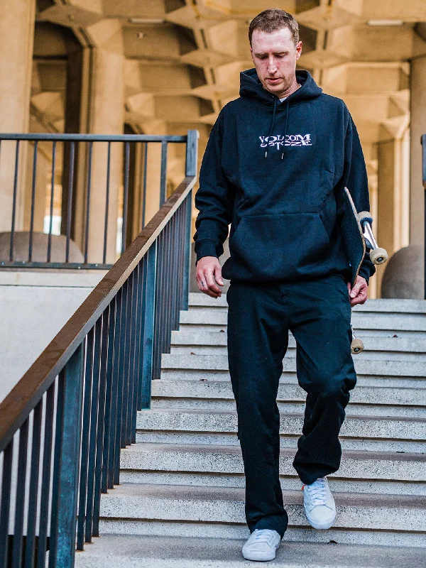 Men's Hoodies with Flannel LiningSkate Vitals Pullover Hoodie - Black