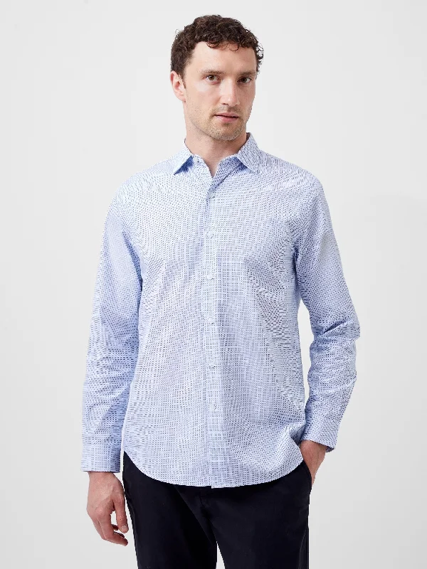 Men's Minimalist Shirts for a Clean LookRegular Fit Classic Collar Geo Shirt