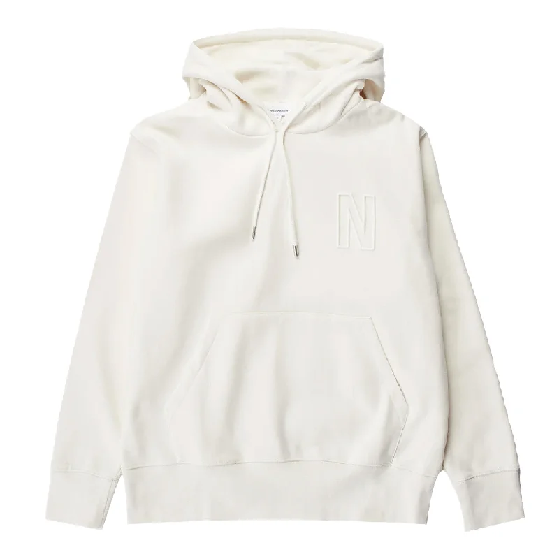Elevated Men's Lounge HoodiesNorse Projects Arne Relaxed Organic Brushed Fleece N Logo Hoodie Ecru Elevated Men's Lounge HoodiesNorse Projects Arne Relaxed Organic Brushed Fleece N Logo Hoodie Ecru