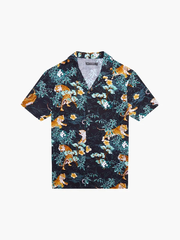 Men's Minimalist Shirts for a Clean LookTiger Bamboo Viscose Short Sleeve Shirt