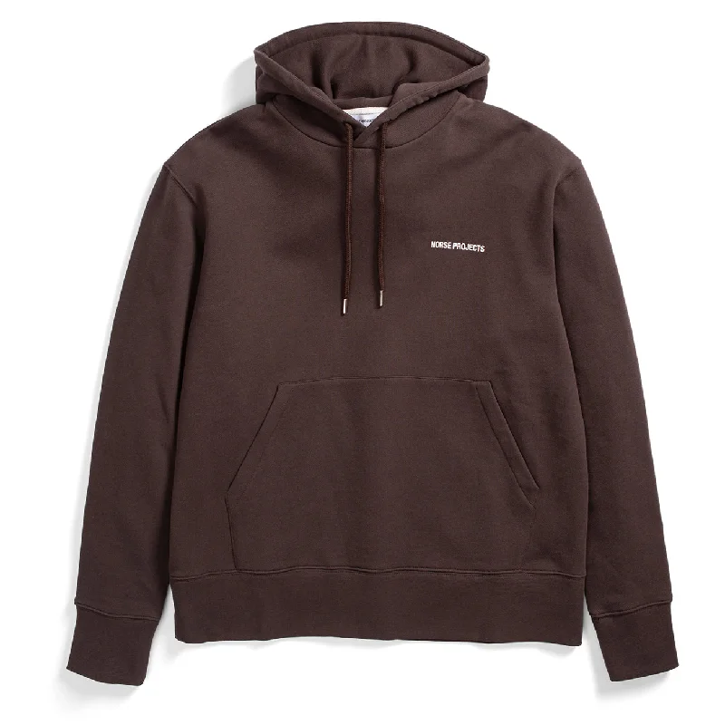 Fashionable Men's Streetwear HoodiesNorse Projects Arne Logo Hoodie Heathland Brown Fashionable Men's Streetwear HoodiesNorse Projects Arne Logo Hoodie Heathland Brown