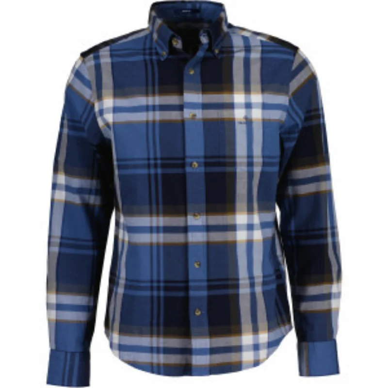 Men's Performance Fabric Shirts for All-Day ComfortGANT Regular Fit Button Down Plaid Shirt 3220059