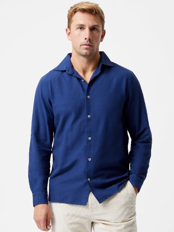 Men's Timeless Dress Shirts for Enduring StyleLong Sleeve Linen Blend Shirt