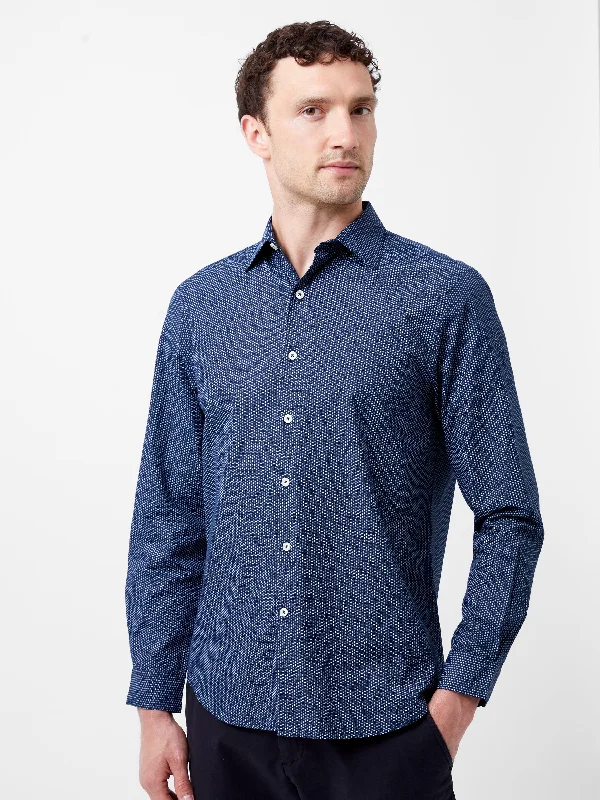 Men's Dressy Button-Down Shirts for Formal OccasionsClassic Collar Printed Shirt