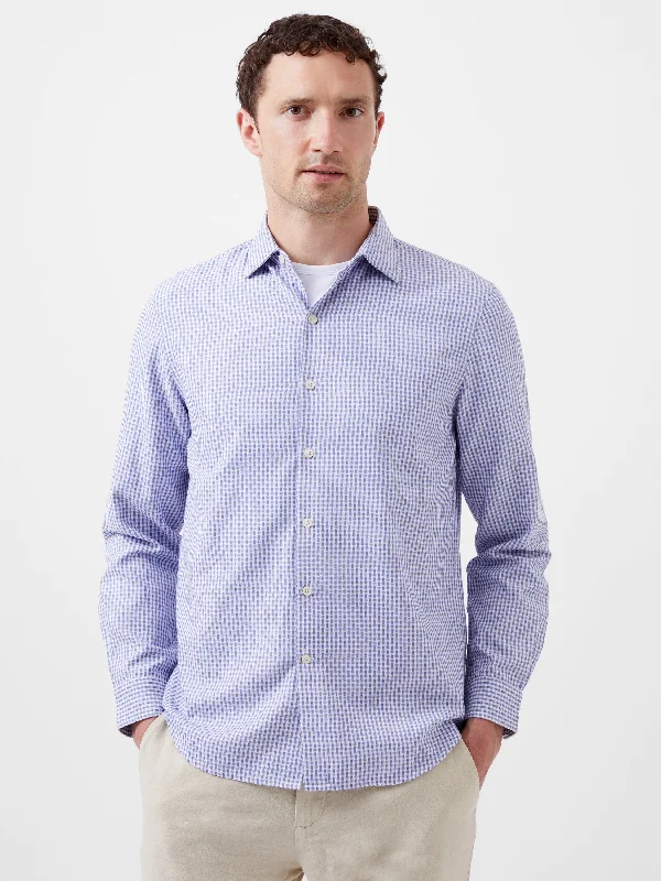 Men's Luxury Shirts for High-End FashionRegular Fit Classic Collar Check Shirt