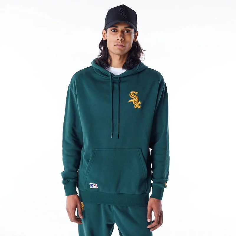 Stylish Men's Designer HoodiesChicago White Sox League Essential Dark Green Oversized Pullover Hoodie Stylish Men's Designer HoodiesChicago White Sox League Essential Dark Green Oversized Pullover Hoodie