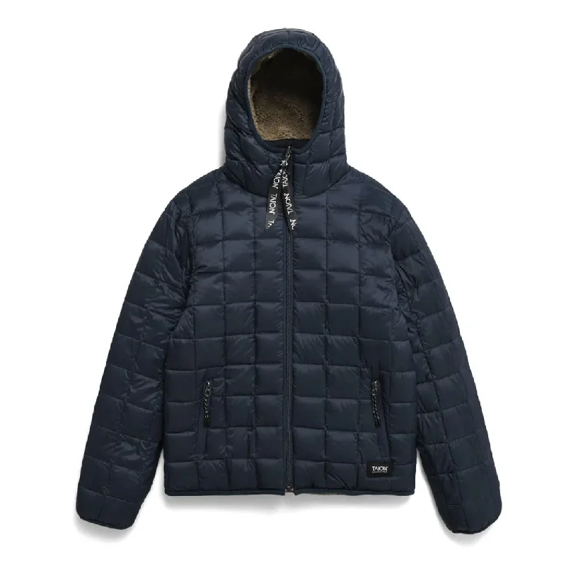 Men's Hoodies with Slim FitsTaion Mountain R/S Down x Boa Hoodie Dark Navy / Beige Men's Hoodies with Slim FitsTaion Mountain R/S Down x Boa Hoodie Dark Navy / Beige