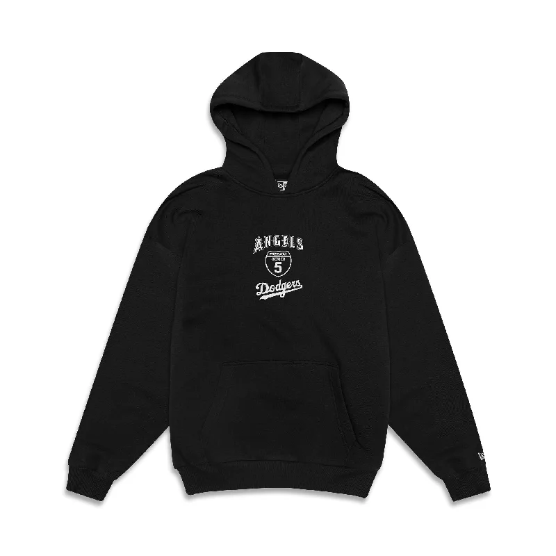 Men's Hoodies with ThumbholesMLB Multi Team Freeway Series Black Pullover Hoodie