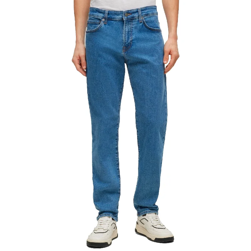 Flexible Men's JeansBoss ReMaine Regular Fit Jeans - Lake Light Blue Stretch