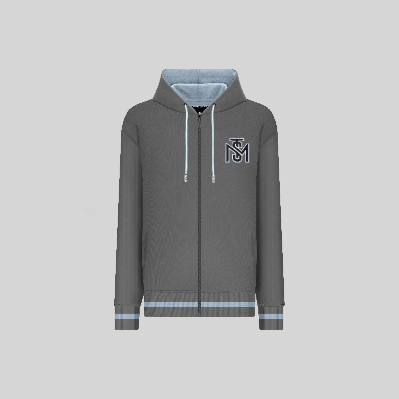 Men's Hoodies with Zippered PocketsPERSEUS GRAY HOODIE