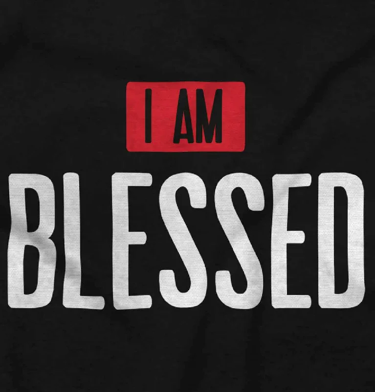 Men's Hoodies with Ribbed HemsI am Blessed Youth Zip Hoodie