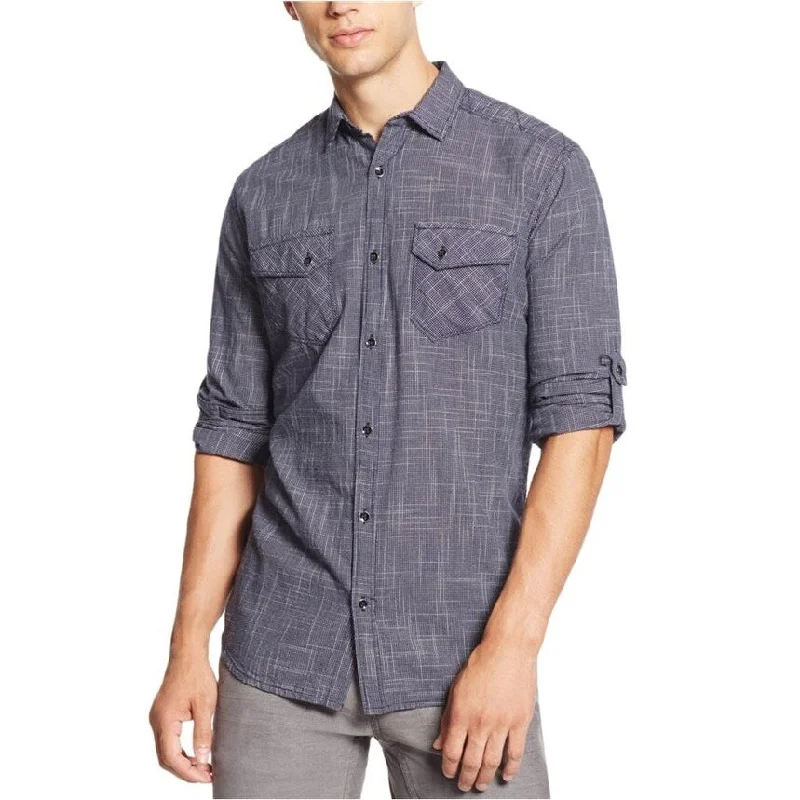 Men's Patterned Dress Casual Shirts for Smart-Casual EventsI-N-C Mens Geometric Button Up Shirt, Blue, XX-Large Men's Patterned Dress Casual Shirts for Smart-Casual EventsI-N-C Mens Geometric Button Up Shirt, Blue, XX-Large