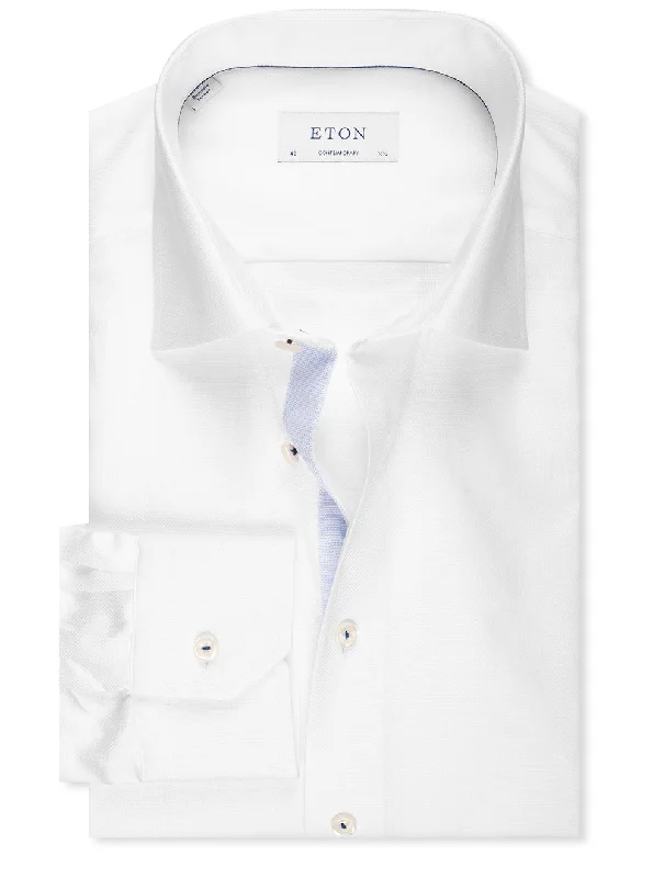 Men's Machine-Washable Shirts for ConvenienceContemporary Oxford Formal Shirt White