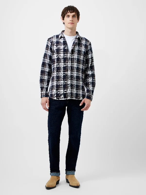 Men's Patterned Casual Shirts for Relaxed StylingUnbrushed Flannel Check Shirt