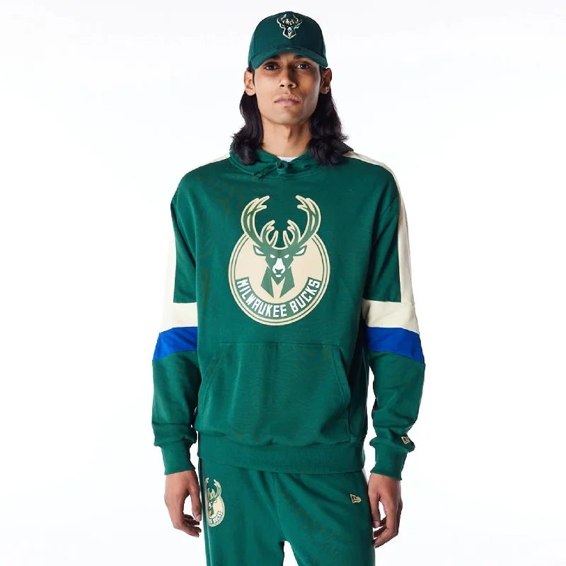 Functional Men's Workout HoodiesMilwaukee Bucks Colour Block Dark Green Pullover Hoodie Functional Men's Workout HoodiesMilwaukee Bucks Colour Block Dark Green Pullover Hoodie