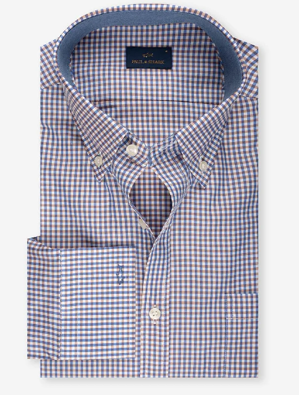 Men's Bold-Color Shirts for a Statement PieceCotton Twill Buttondown Shirt Navy