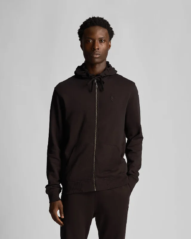 Men's Hoodies with Relaxed FitsTonal Eagle Zip Through Hoodie