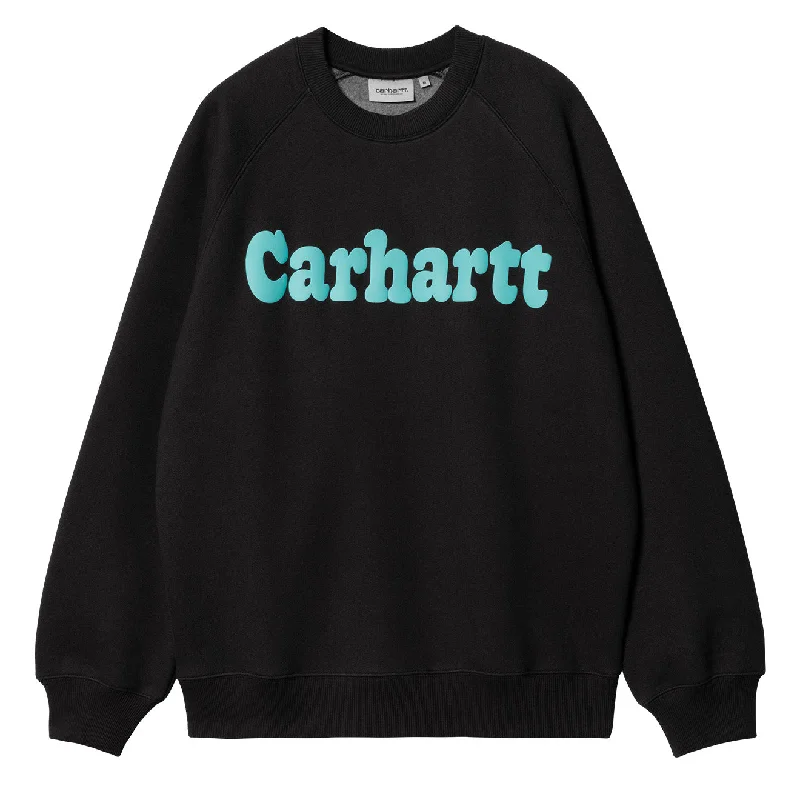 Modern Men's Tech HoodiesCarhartt WIP Bubbles Sweatshirt Black / Turquoise