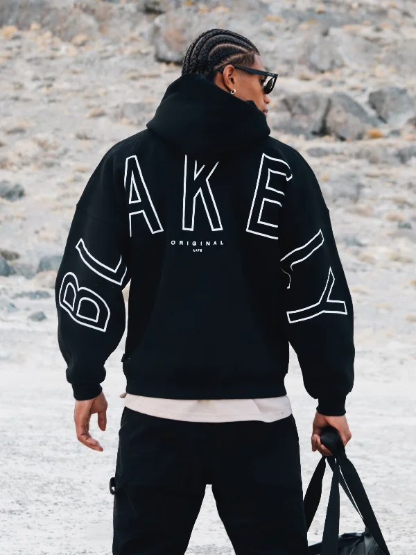 Men's Hoodies for GymOutline Idris Oversized Hoodie - Black