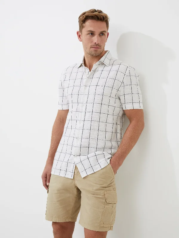 Men's Relaxed-Fit Shirts for Casual ComfortShort Sleeve Tonal Check Shirt