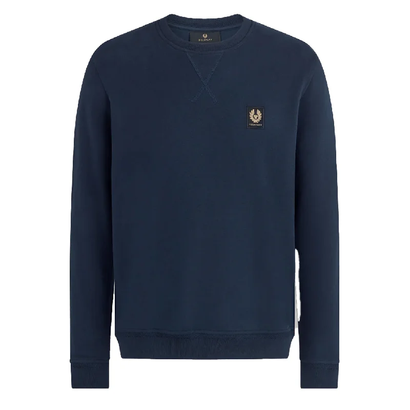 Men's Hoodies for Big and TallBelstaff Cotton Fleece Sweatshirt Dark Ink